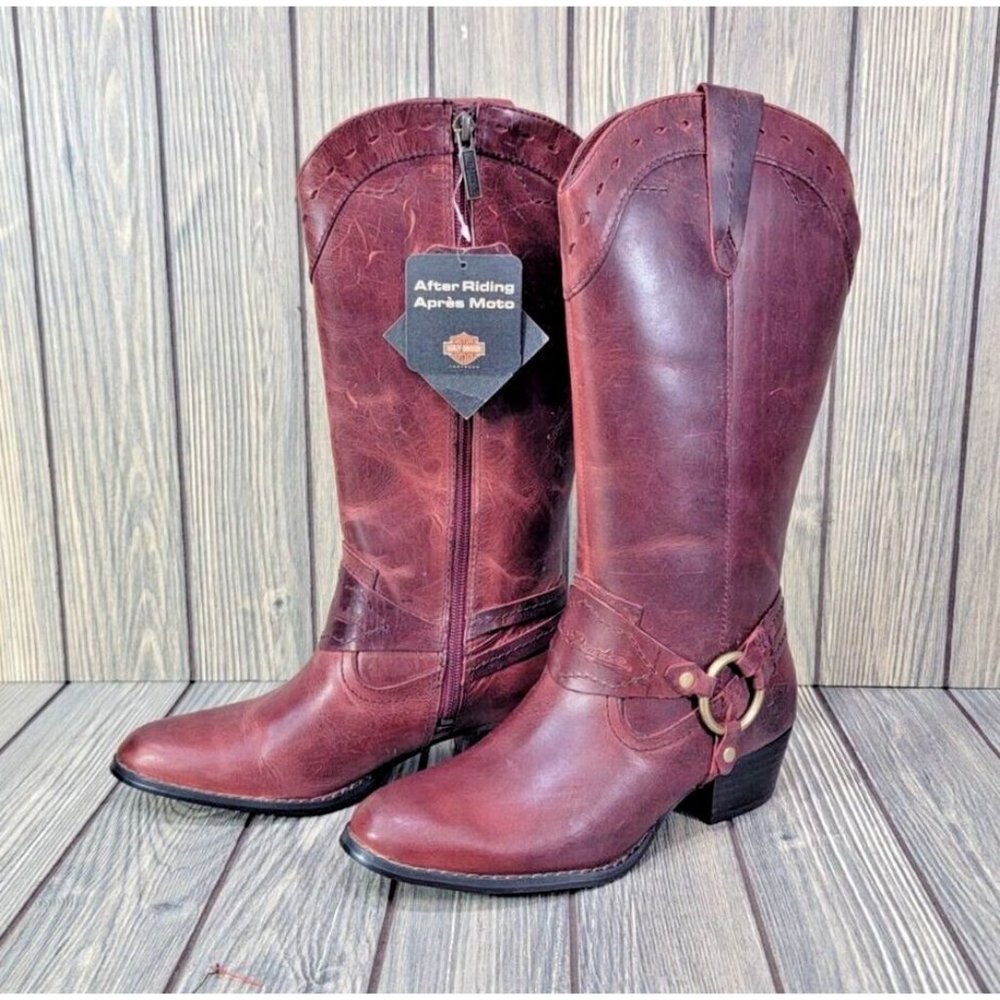 Harley Davidson Boots Womens 6.5M Leather Boot Cajun Brown Marlene New